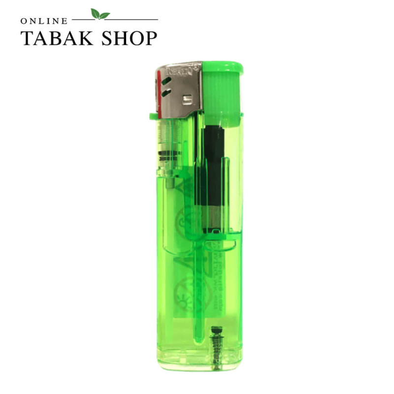 Piezoelektrisches Feuerzeug TobaliQ GIX-Color Transparent Grün
