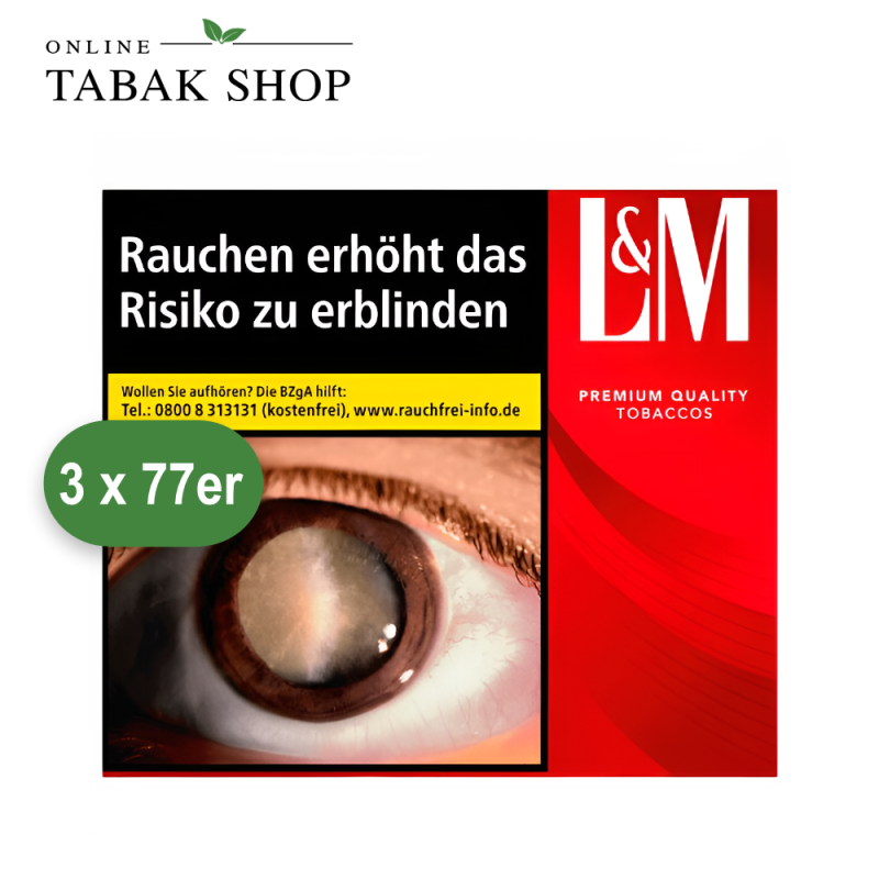 L&M Red Label Zigaretten 9XL (3 x 77er)