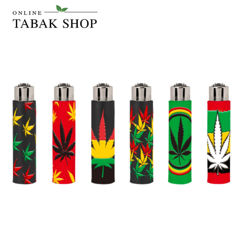 CLIPPER Pop Cover Weed Colors Feuerzeug