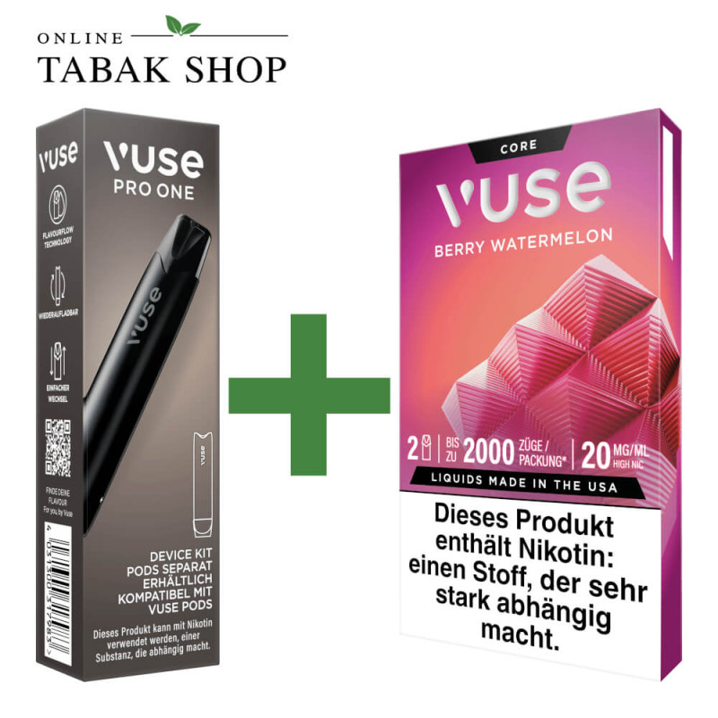VUSE Pro One Device Pen Black + 1x VUSE Pods Berry Watermelon