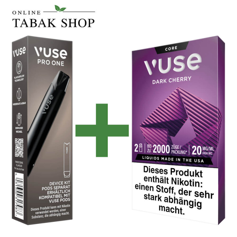 VUSE Pro One Device Pen Black + 1x VUSE Pods Dark Cherry