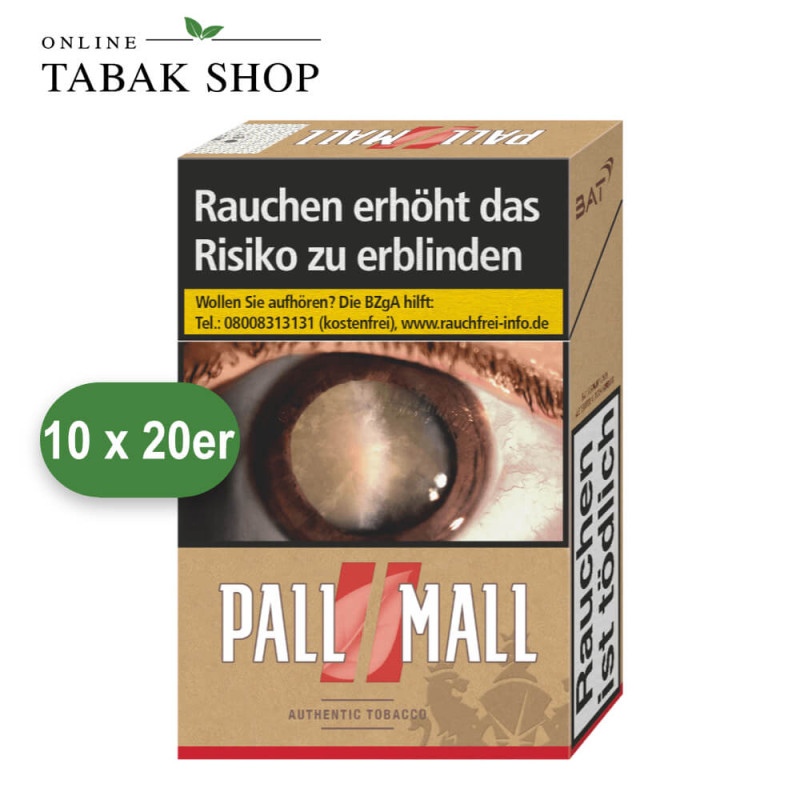 Pall Mall Authentic Rot OP Zigaretten (10 x 20er)
