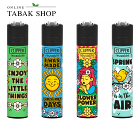 Clipper Classic Spring Slogan – Feuerzeuge Motivset (4er-Pack)