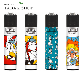 Clipper Classic Asterix und Obelix – Feuerzeuge Motivset (4er-Set)