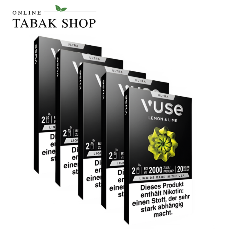 Vuse Pod Ultra Lemon & Lime 20 mg/ml – 5er Vorteilspack (5 × 2 Pods)