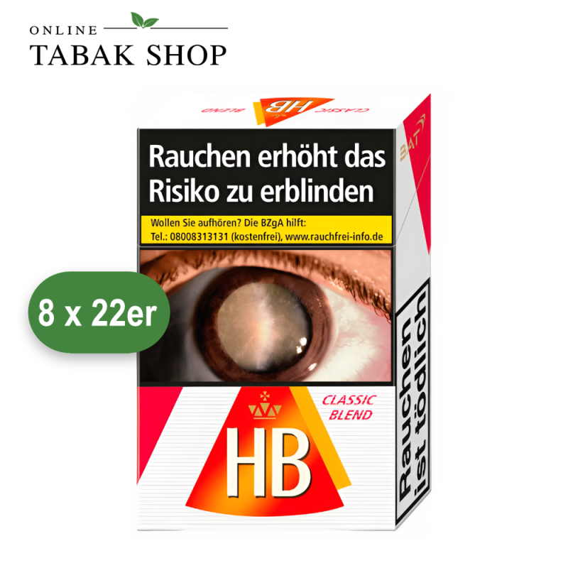 HB Classic Blend Zigaretten Giga (8 x 22er)
