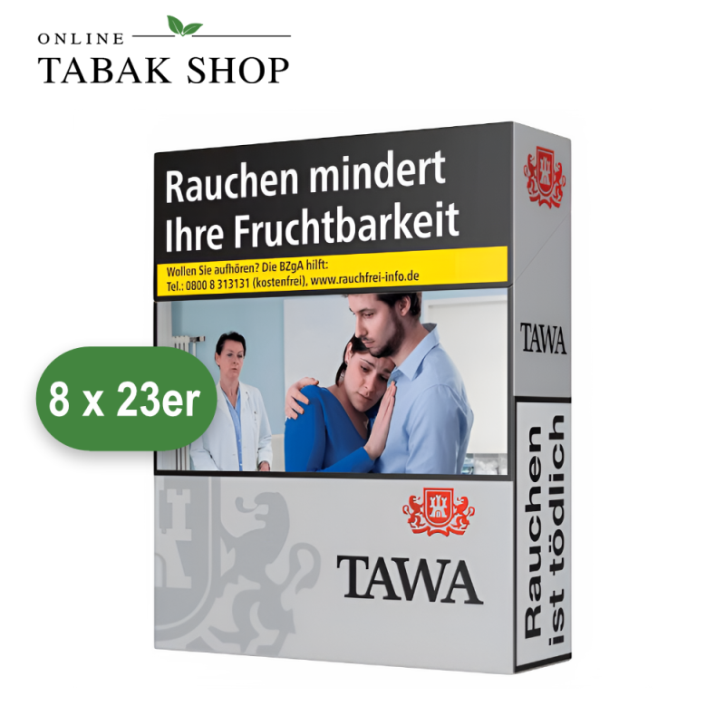 Tawa Silver Zigaretten XL (8 x 23er)