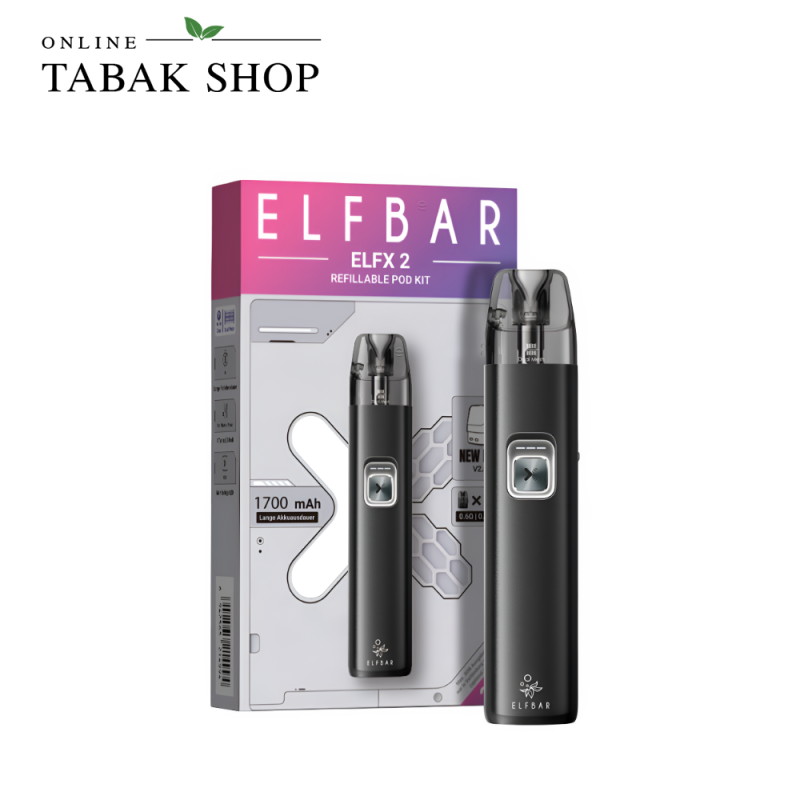 ELFBAR ELFX 2 Kit Matte Black mit ELFX Pods V2.0