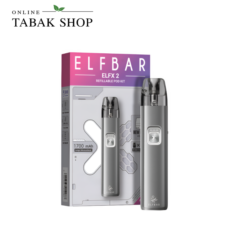 ELFBAR ELFX 2 Kit Space Grey mit ELFX Pods V2.0