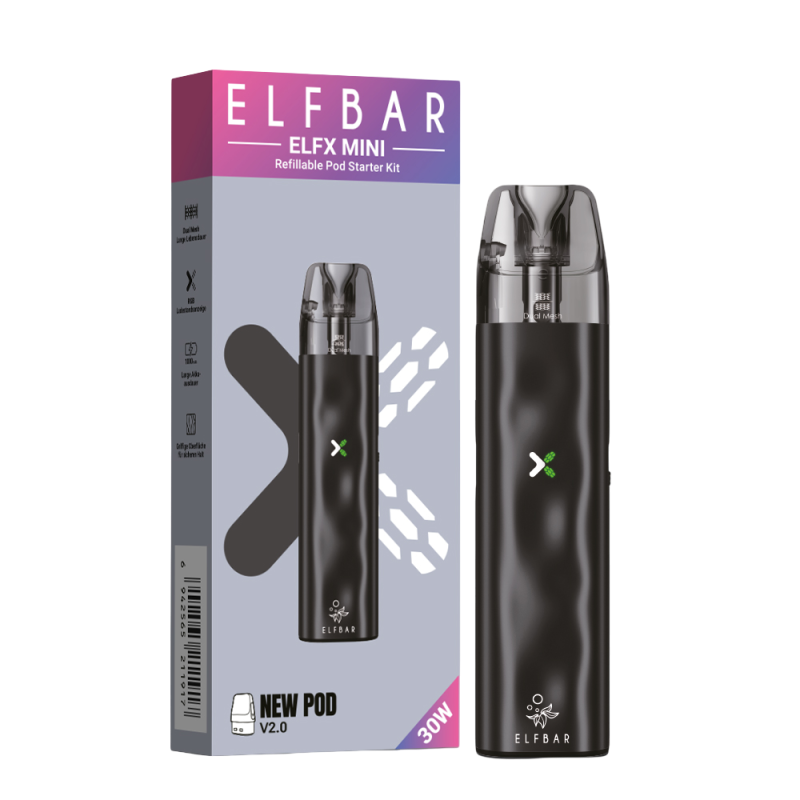 ELFBAR ELFX Mini Kit Black mit ELFX Pod V2.0