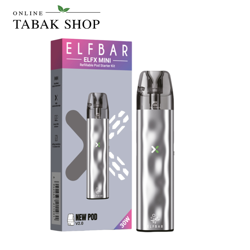 ELFBAR ELFX Mini Kit Silver mit ELFX Pod V2.0