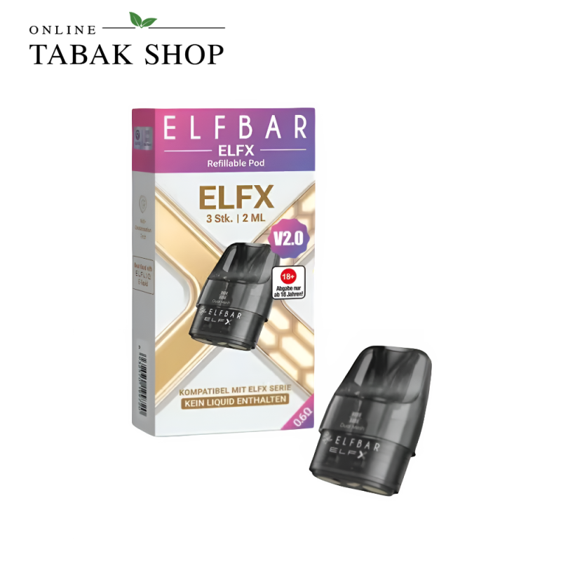 ELFX Pods V2.0 0,6 Ohm – 3 Leerpods | für ELFX/Mini/Pro/2