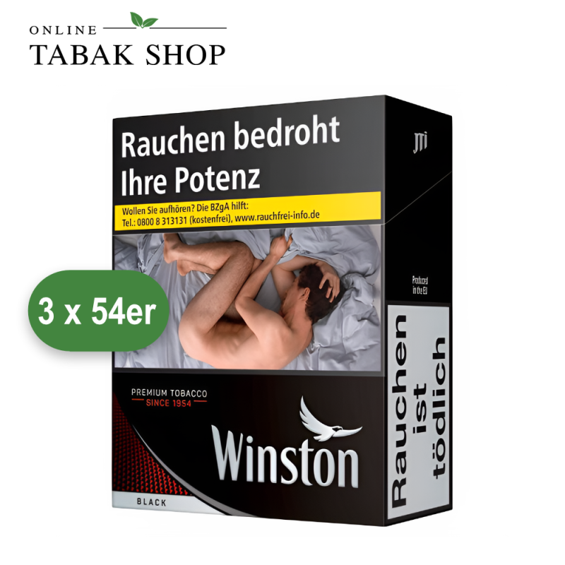 Winston Black Zigaretten BP 6XL (3 x 54er)