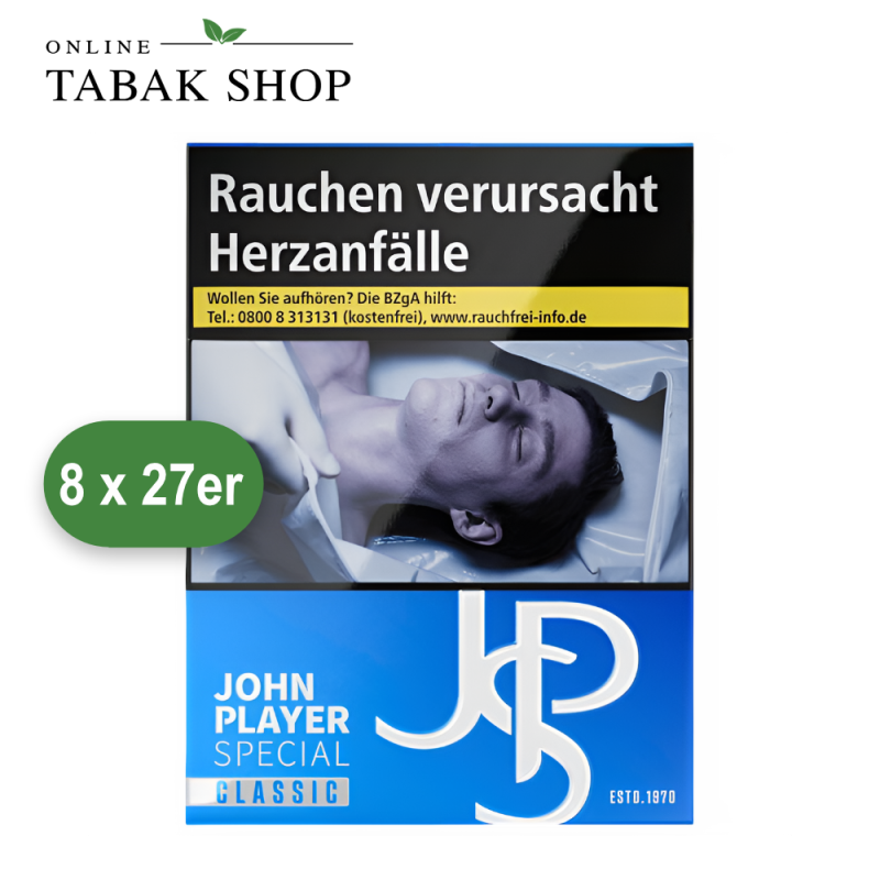 JPS Classic Blau Zigaretten 2XL (8 x 27er)