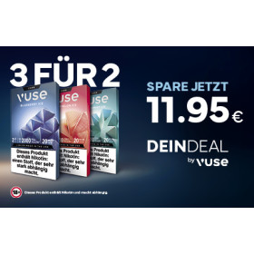 VUSE Pods – 3 für 2 DEIN DEAL (3 x 2 Pods zum Preis von 2 Stück, sortenrein)