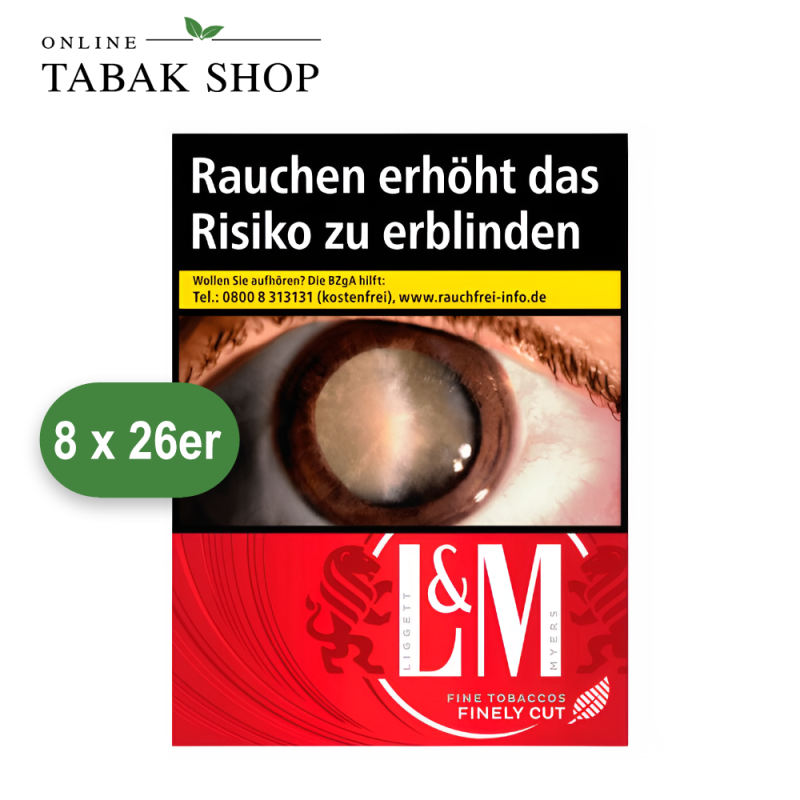 L&M Red Label Zigaretten XL (8 x 26er)
