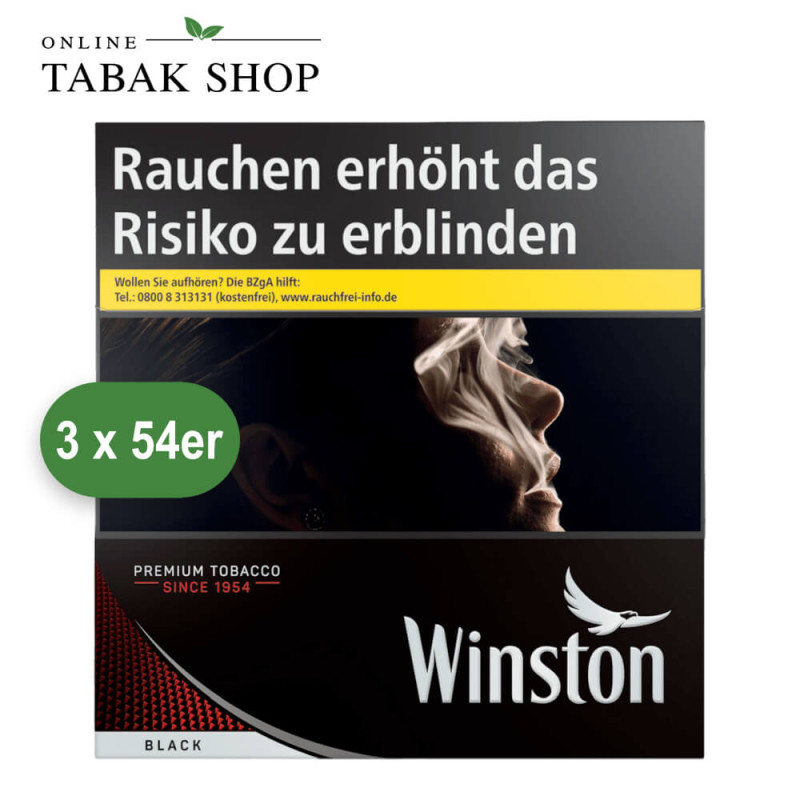 Winston Black Zigaretten BP 6XL (3 x 54er)