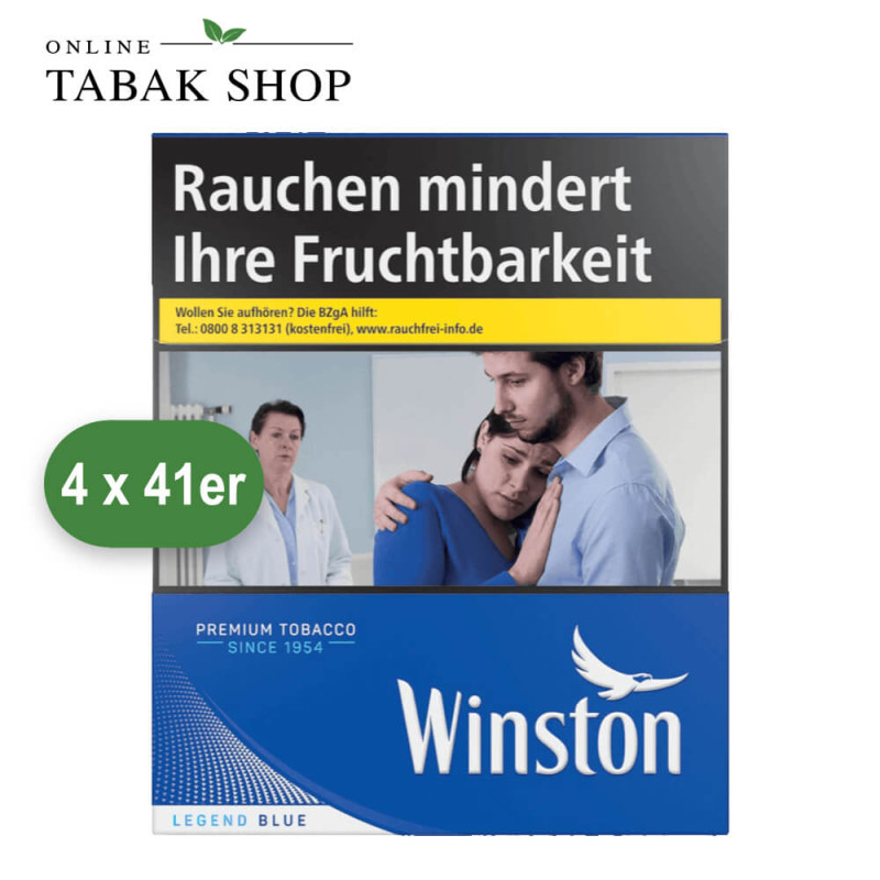 Winston Blue 15 € Zigaretten 5XL (4 x 41er)