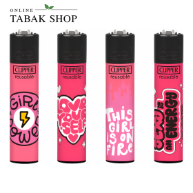 Clipper Classic Girl Power – Feuerzeuge Motivset (4er-Set)