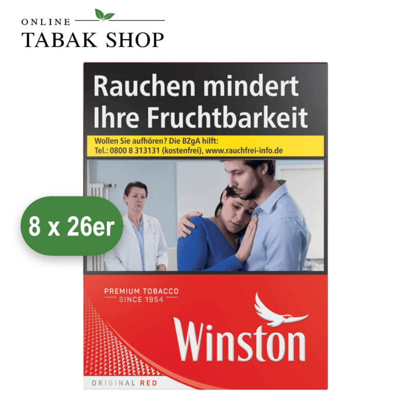 Winston Red 10 € Zigaretten XXL (8 x 26er)
