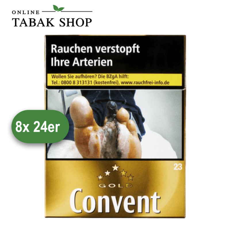 Convent Gold Zigaretten XL (8 x 24er)