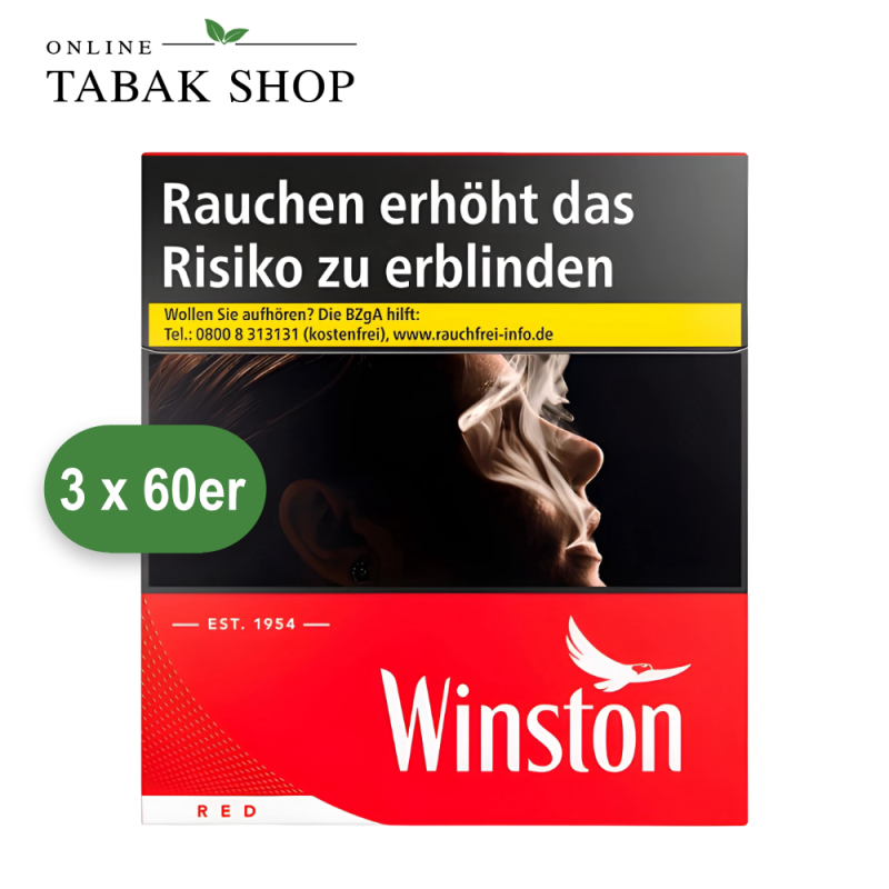 Winston Red Zigaretten 6XL Mega Pack (3 x 60er)