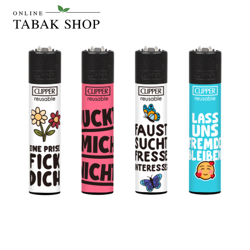 Clipper Classic Fuck Off – Feuerzeuge Motivset (4er-Pack)