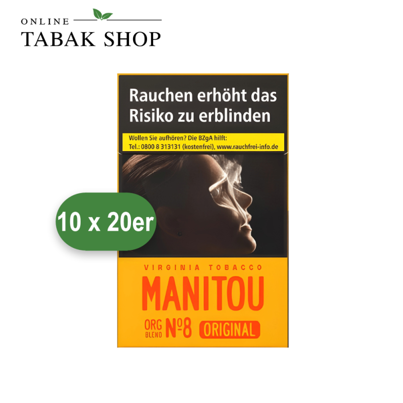 Manitou No.8 Gold Organic Blend Zigaretten (8 x 25er)