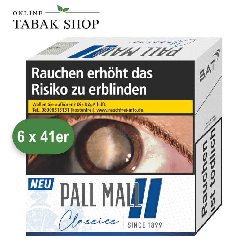 PALL MALL Classics Blue Zigaretten King (6x41 Stück)