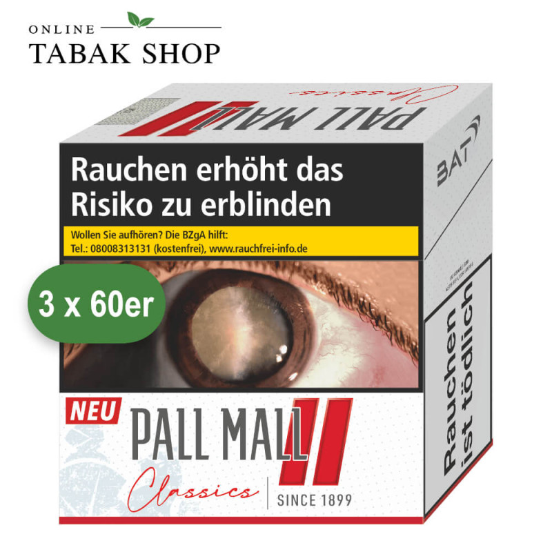 PALL MALL Classics Red Zigaretten Hercules (3x60 Stück)