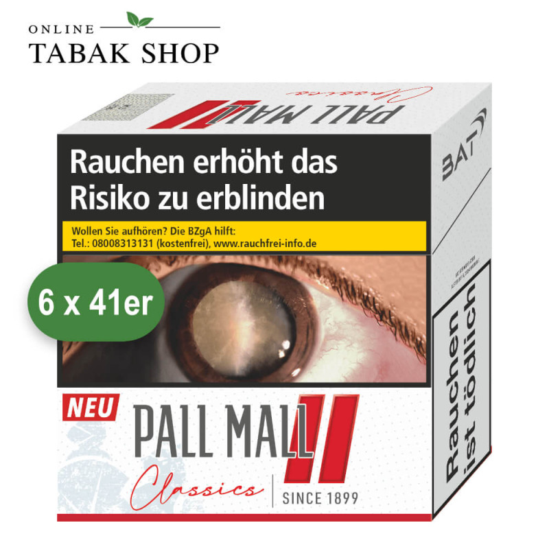 PALL MALL Classics Red Zigaretten King (6x41 Stück)