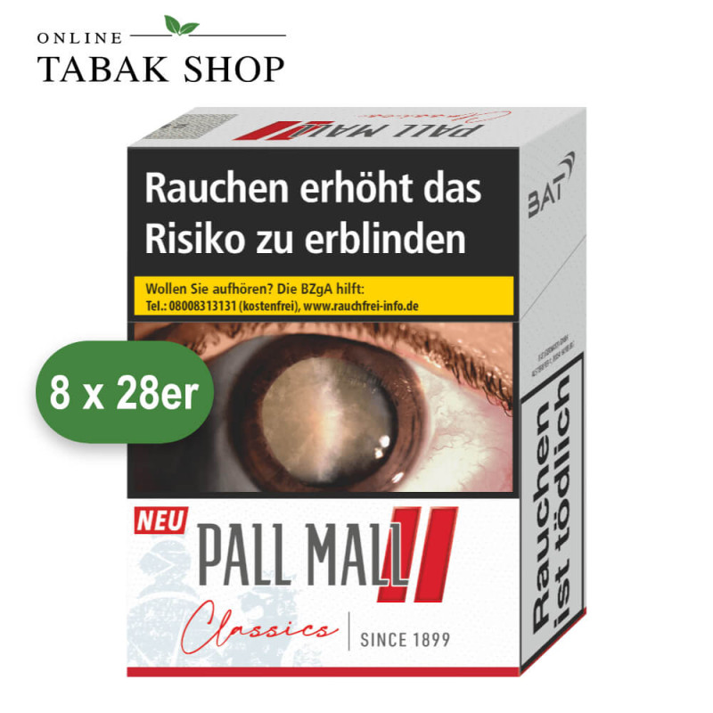 PALL MALL Classics Red Zigaretten Super (8x28 Stück)
