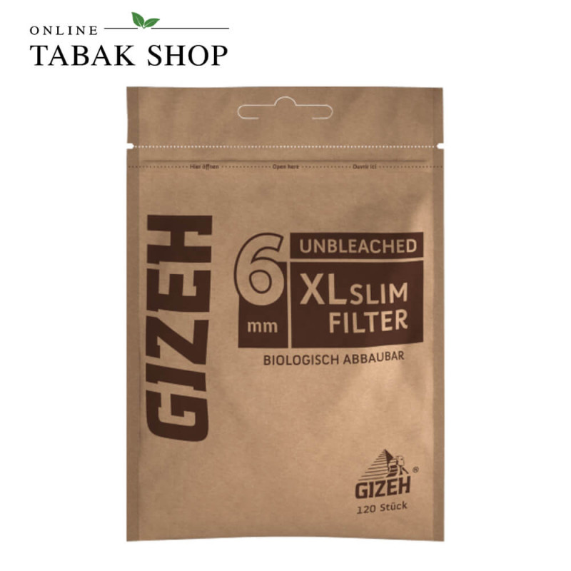 GIZEH Unbleached XL Slim Filter Beutel 120er Plain