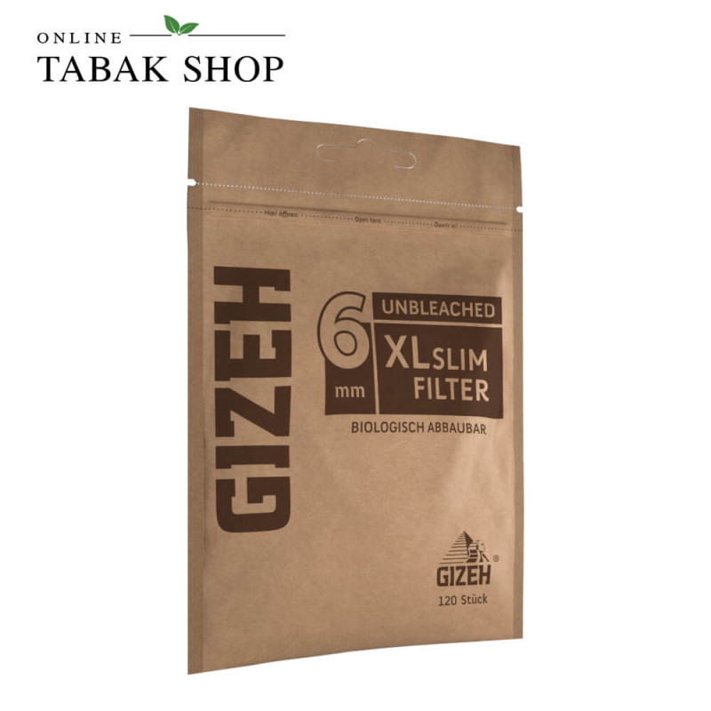 GIZEH Unbleached XL Slim Filter Beutel 120er