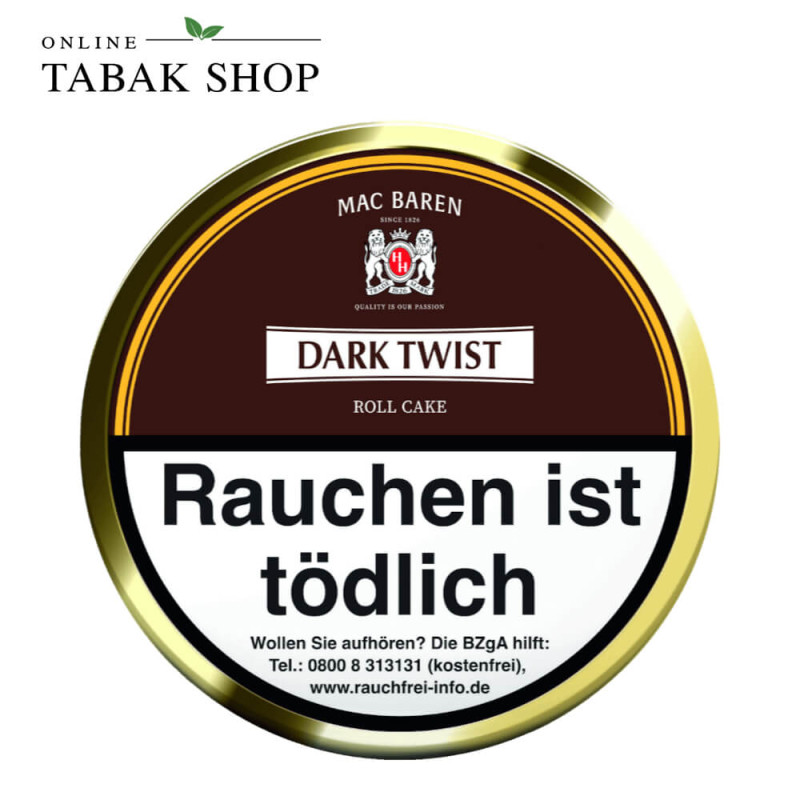 MAC BAREN Dark Twist Pfeifentabak Dose Klein 100g