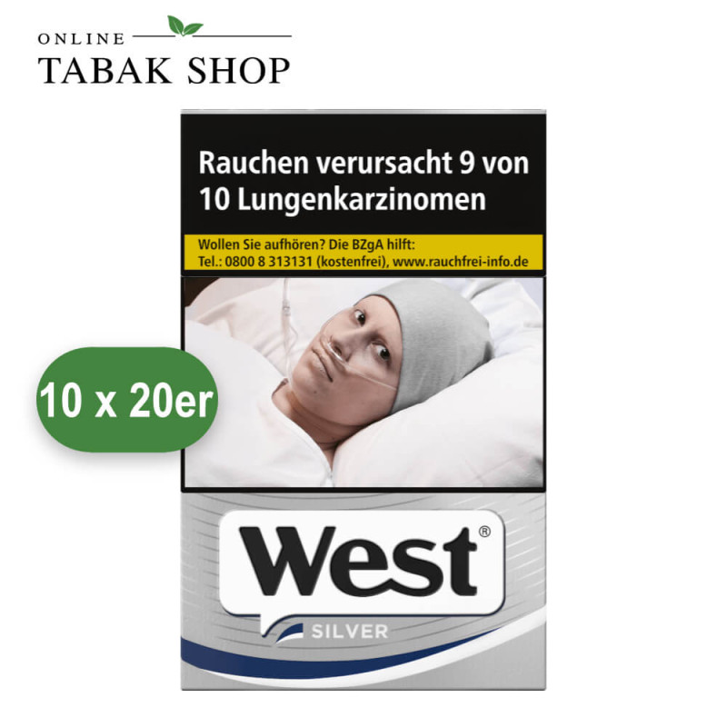 West Silver Zigaretten OP (10x20 Stück)