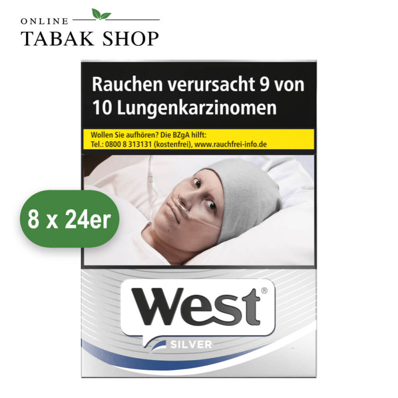 West Silver Zigaretten XL (8x24 Stück)