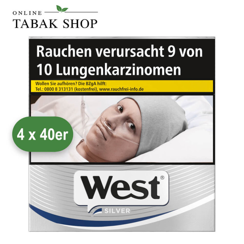 West Silver Zigaretten 4XL (4x40 Stück)