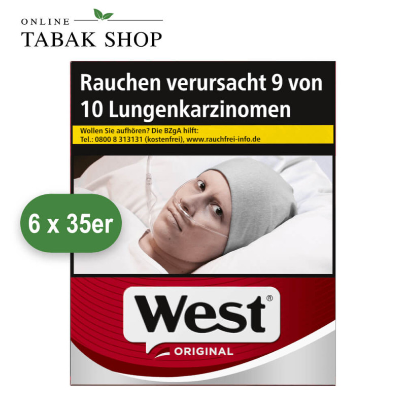 West Original Zigaretten 3XL (6x35 Stück)
