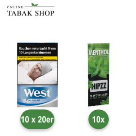 West Polar (10 x 20er) + 10 x Menthol Karten Hipzz