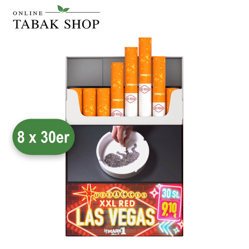 LAS VEGAS Red Zigaretten XXL (8x30 Stück) Geöffnet