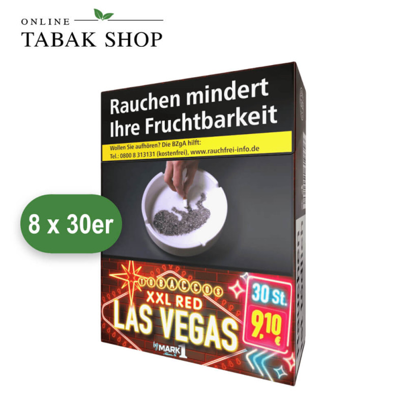 LAS VEGAS Red Zigaretten XXL (8x30 Stück)