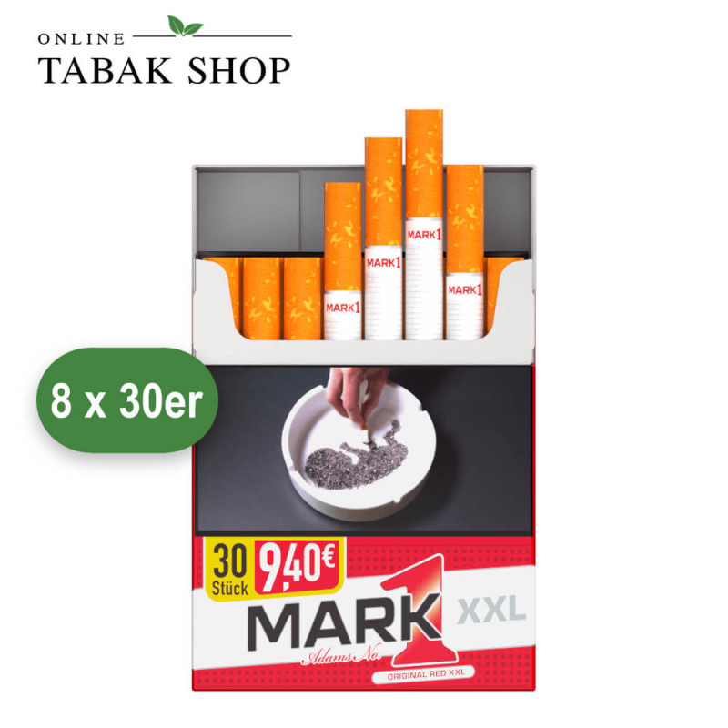 MARK Adams No. 1 Red Zigaretten XXL (8x30 Stück) Geöffnet