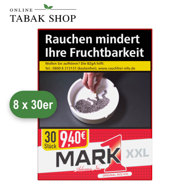 MARK Adams No. 1 Red Zigaretten XXL (8x30 Stück) Plain