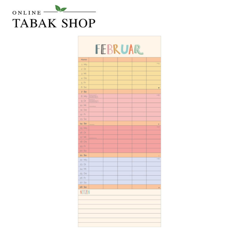 Familienplaner Unser buntes Jahr (Wandkalender) Februar