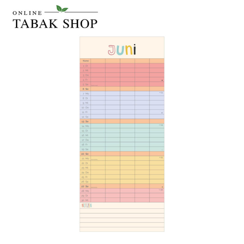 Familienplaner Unser buntes Jahr (Wandkalender) Juni