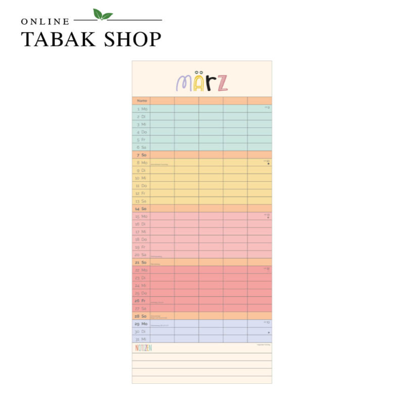 Familienplaner Unser buntes Jahr (Wandkalender) März