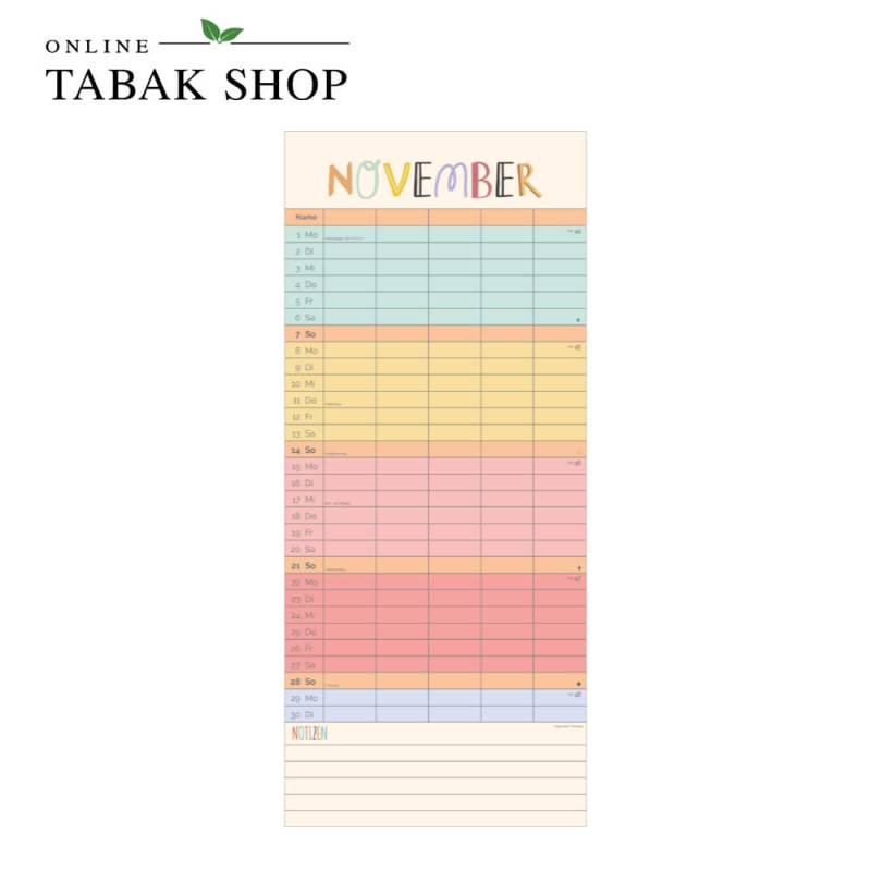 Familienplaner Unser buntes Jahr (Wandkalender) November