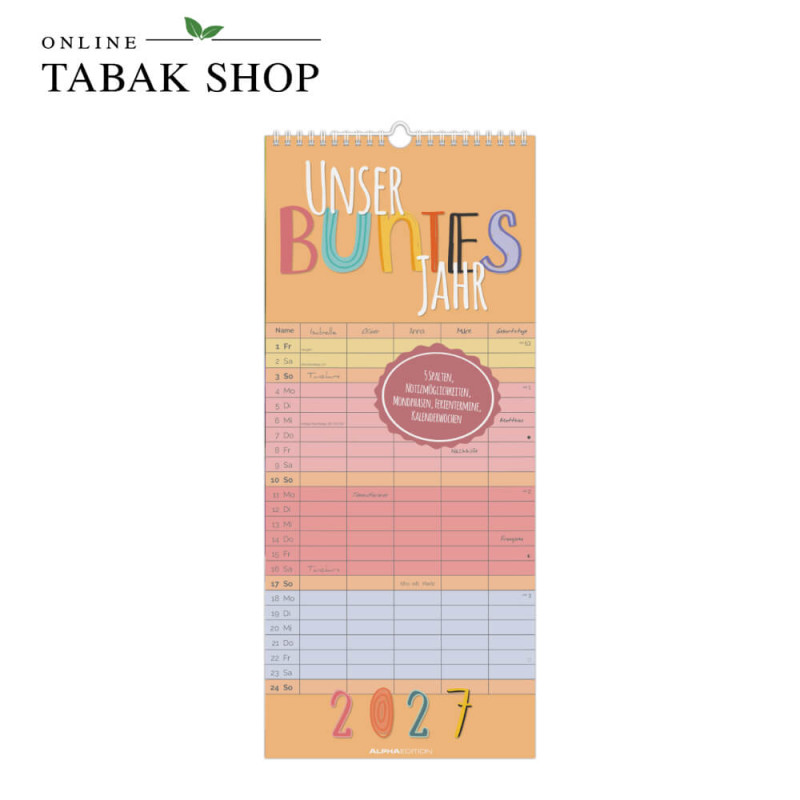 Familienplaner Unser buntes Jahr (Wandkalender)