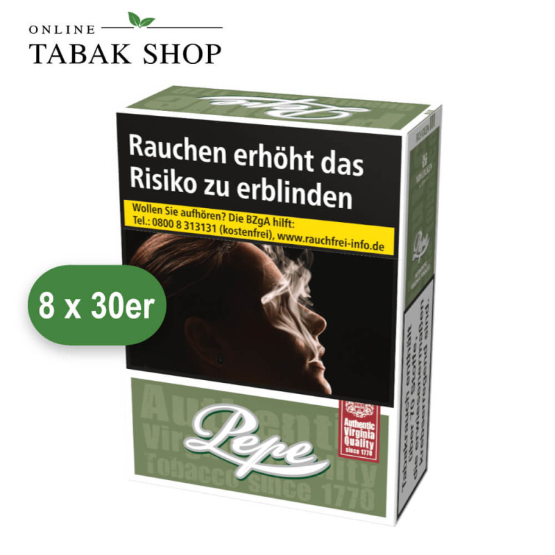 Pepe Rich Green Zigaretten 2XL (8x30 Stück)